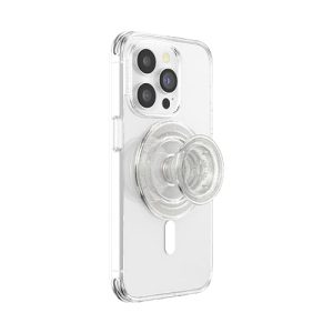 PopSockets Phone Grip for MagSafe Pill Clear Glitter PopSockets Phone Grip for MagSafe Pill Clear Glitter