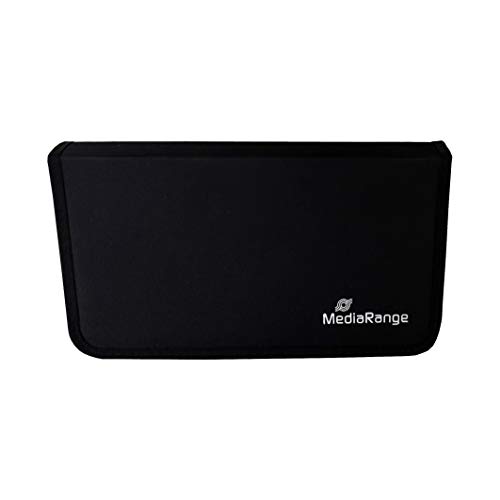 MEDIARANGE Etui na nośniki pamięci CD/DVD 48 szt., nylonowe, czarne, BOX51 (48 nylon, czarne)