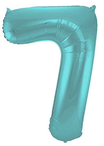 Folat Balon foliowy Cyfra 7 Pastelowy Aqua Metaliczne Mat 86 cm