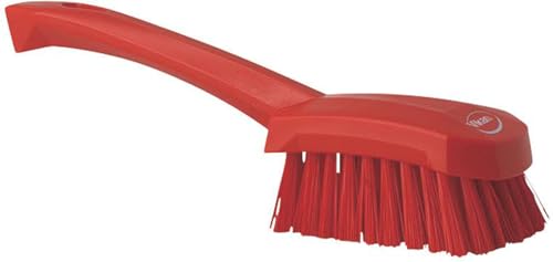 Vikan 41924 Stiff Washing/Scrubbing Hand Brush, Short Handle, 270 mm (czerwony) - obrazek 1