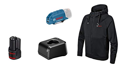 Kurtka grzewcza Bosch Professional GHH 12+18V XA + GAA 12V 21 Bateria GBA 2,0Ah Ładowarka GAL 20 Rozmiar L 06188000GD - obrazek 1