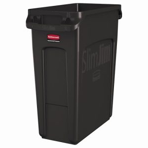 Rubbermaid produkty komercyjne 1956181 plastikowy wentylowany wąski pojemnik na śmieci Jim odpady, 60 litrów, brązowy Rubbermaid produkty komercyjne 1956181 plastikowy wentylowany wąski pojemnik na śmieci Jim odpady, 60 litrów, brązowy