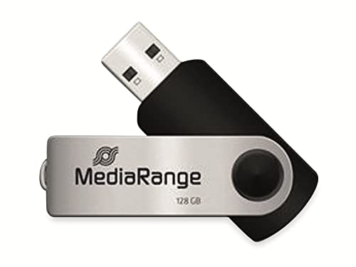 MediaRange pamięć USB 2.0 128 GB flash Mini USB, do 17 MB/s, kolor czarny