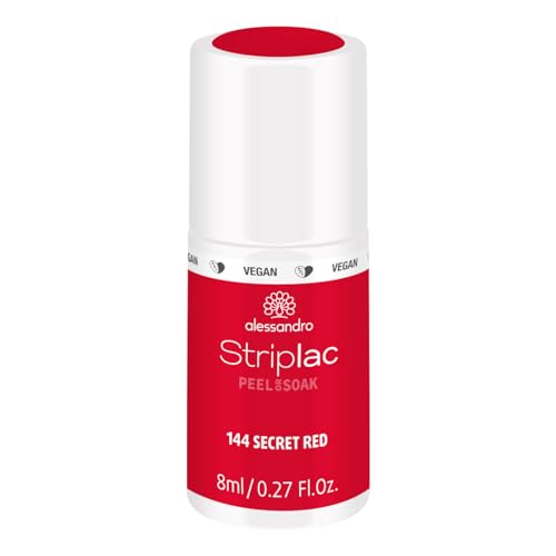 alessandro Striplac lakier do paznokci UV Secret Red delikatny i długotrwały łatwe usuwanie dzięki technologii peel off wegański nietestowany na zwierzętach 8 ml alessandro Striplac lakier do paznokci UV Secret Red delikatny i długotrwały łatwe usuwanie dzięki technologii peel off wegański nietestowany na zwierzętach 8 ml