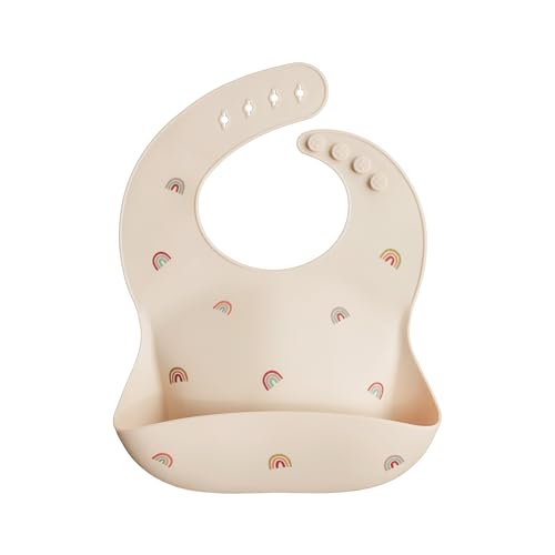 Mushie Śliniak silikonowy Rainbow Kokosek Baby Store - obrazek 1
