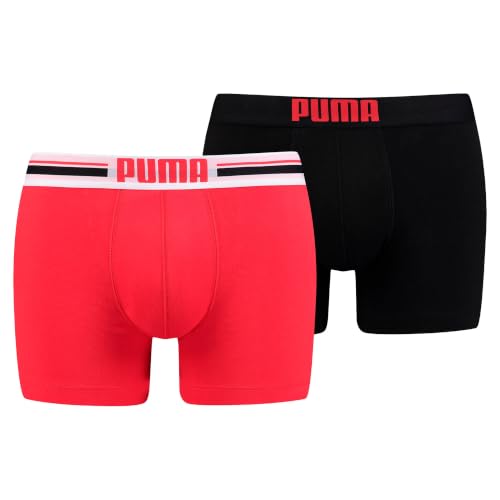 PUMA BOKSERKI MĘSKIE 2 PARY FASHION BOXER RED/BLACK 906519 07 Rozmiar: L