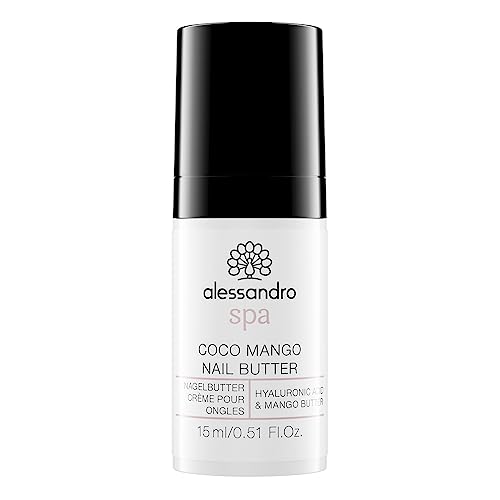 alessandro Spa Coco Mango Nail Butter nawilżające masło do paznokci/krem paznokci z kwasem hialuronowym, 15 ml