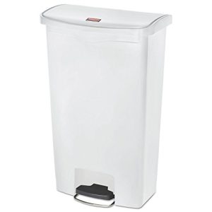 Rubbermaid Commercial Products Slim Jim Step on pojemnik na śmieci z żywicy, przód, 68 l, biały, 1883559 Rubbermaid Commercial Products Slim Jim Step on pojemnik na śmieci z żywicy, przód, 68 l, biały, 1883559