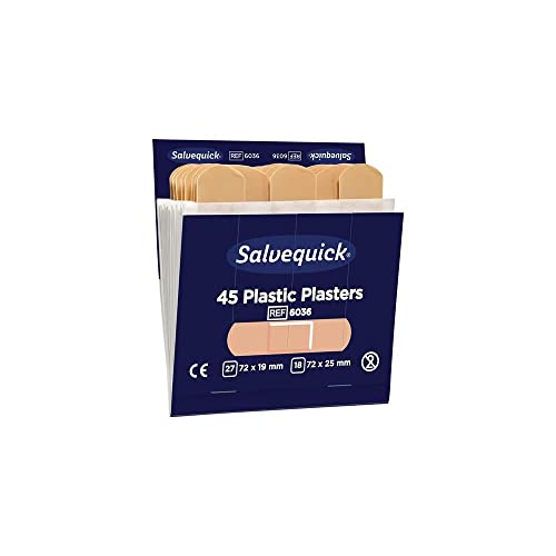 SALVEQUICK Wodoodporne plastry do dozownika plastrów Zawartość: 6 x 45 sztuk - obrazek 1