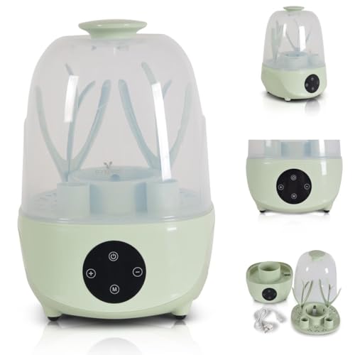 Cangaroo Sterylizator Verde 4 w 1, podgrzewacz do butelek, na 6 parowar, kolor: zielony