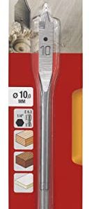 kwb profesjonalne wiertło płaskie 10,0 mm 512410 (trzpień 1/4″, 2 gwintowniki wstępne, bardzo ostre) kwb profesjonalne wiertło płaskie 10,0 mm 512410 (trzpień 1/4″, 2 gwintowniki wstępne, bardzo ostre)