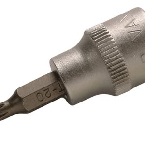 BGS 2571 Nasadka do bitów 10 mm (3/8″) profil T (do Torx) z otworem T20 BGS 2571 Nasadka do bitów 10 mm (3/8″) profil T (do Torx) z otworem T20