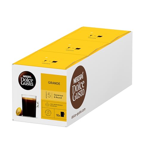 NESCAFÉ Dolce Gusto Grande kapsułki do kawy, 16 kapsułek (opakowanie 3 łącznie 48 kapsułek, porcji)