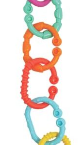 Playgro 40134 Łańcuch do wózka dziecięcego, 24 częściowy, od 3 miesięcy, Loopy Link, kolorowy