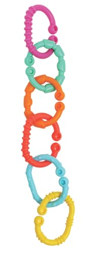 Playgro 40134 Łańcuch do wózka dziecięcego, 24 częściowy, od 3 miesięcy, Loopy Link, kolorowy - obrazek 1