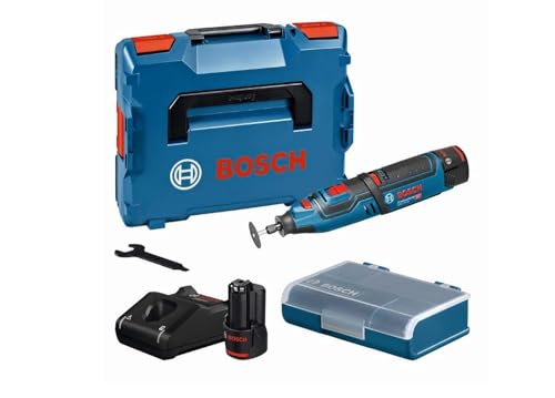 Bosch GRO 12V-35 Multiszlifierka akumulatorowa 12 V – 2x2Ah, GAL 12V-40, 5 tarcz, L-BOXX