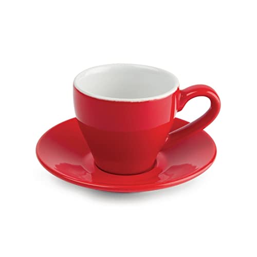 12 x kubki do espresso Olympia kawiarni czerwone 100 ml 90 porcelanowe dzbanki kawy na mleko - obrazek 1