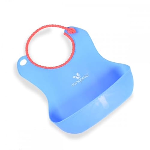 Cangaroo Babylatz Am-Am, silikon, torba na resztki jedzenia, zamknięcie regulowane, kolor: niebieski Cangaroo Babylatz Am-Am, silikon, torba na resztki jedzenia, zamknięcie regulowane, kolor: niebieski