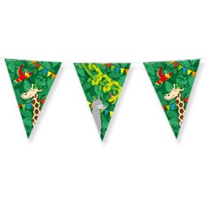 PD Party Girlanda urodzinowa Zwierzęta i dżungla Dekoracja Wszystkiego najlepszego dżungli imprezowa Urodziny chłopca dziewczynki Trznadel 1000x30cm PD Party Girlanda urodzinowa Zwierzęta i dżungla Dekoracja Wszystkiego najlepszego dżungli imprezowa Urodziny chłopca dziewczynki Trznadel 1000x30cm