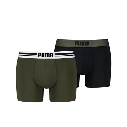 PUMA BOKSERKI MĘSKIE 2 PARY FASHION BOXER GREEN/BLACK 906519 04 Rozmiar: XL