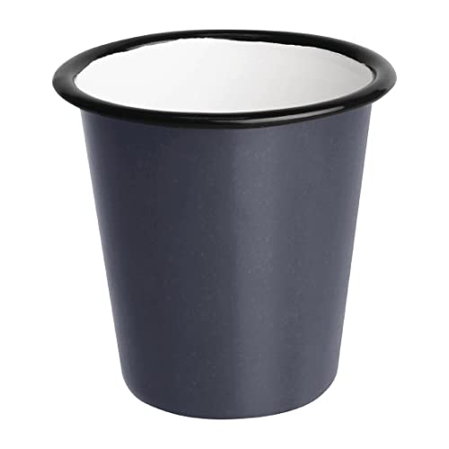 Olympia Emaliowany szary czarny kubek 310 ml 325 woda whisky szklanka do picia 6 szt