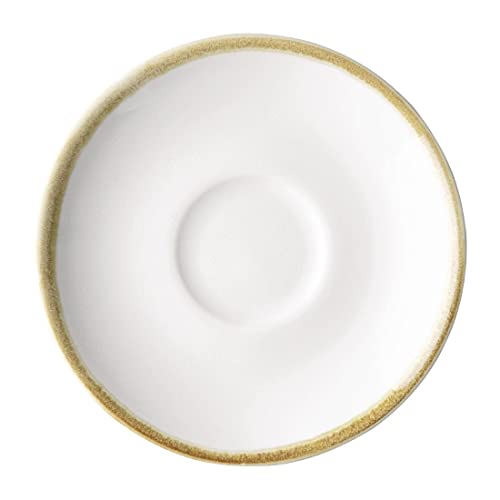 Olympia FB987 porcelanowa piecyk kredowy do espresso spodek, 115 mm, biały, 6 sztuk - obrazek 1