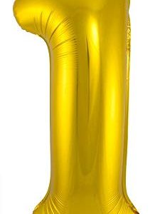 Folat 1 Złoty Balon Foliowy Cyfry 86 cm Folat 1 Złoty Balon Foliowy Cyfry 86 cm