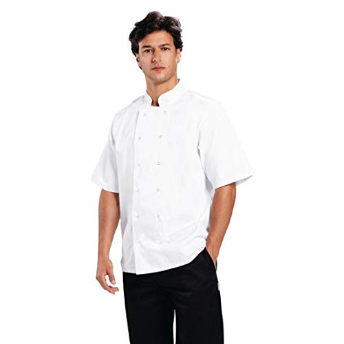 Whites Chefs Apparel B250 M Boston kurtka z krótkim rękawem, M, biała