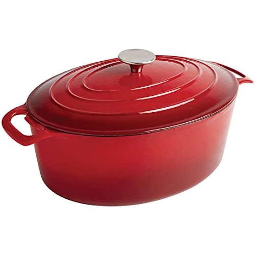 Vogue owalne czerwone naczynie na zapiekanki 110 x 243 295 mm 5 l żeliwne koktajlowe Creuset - obrazek 1
