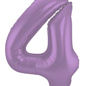 Folat Balon foliowy Cyfra 4 Fioletowy Metaliczne Mat 86 cm Folat Balon foliowy Cyfra 4 Fioletowy Metaliczne Mat 86 cm