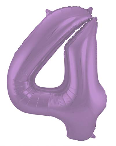 Folat Balon foliowy Cyfra 4 Fioletowy Metaliczne Mat 86 cm - obrazek 1