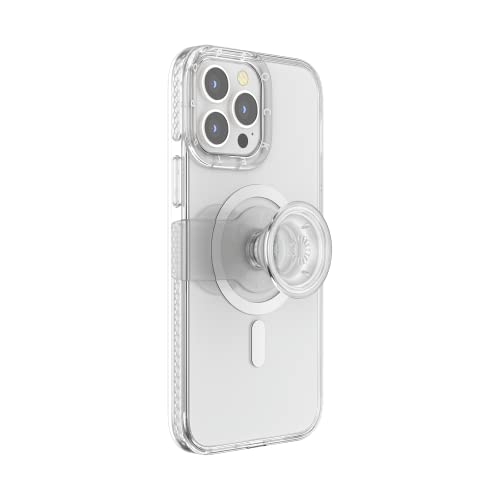 PopSockets: PopCase MagSafe Etui na telefon iPhone 13 Pro Max z możliwością zmiany położenia PopGrip wysuwany stojak i uchwyt wymienną górą przezroczyste - obrazek 1