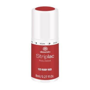 alessandro Striplac lakier do paznokci UV Ruby Red delikatny i długotrwały łatwe usuwanie dzięki technologii peel off wegański nietestowany na zwierzętach 8 ml alessandro Striplac lakier do paznokci UV Ruby Red delikatny i długotrwały łatwe usuwanie dzięki technologii peel off wegański nietestowany na zwierzętach 8 ml