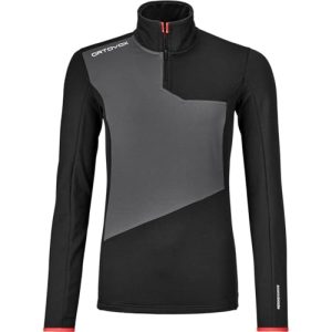 ORTOVOX FLEECE LIGHT ZIP NECK W, 87112, Black Raven, L ORTOVOX FLEECE LIGHT ZIP NECK W, 87112, Black Raven, L