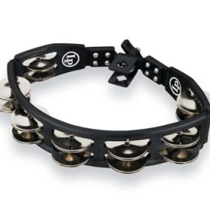 LP Latin Percussion LP861550 Zamontowane stalowe dżingle Cyclop Tamburyn Czarny LP Latin Percussion LP861550 Zamontowane stalowe dżingle Cyclop Tamburyn Czarny