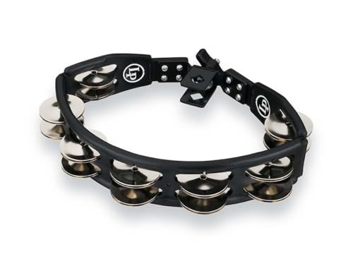 LP Latin Percussion LP861550 Zamontowane stalowe dżingle Cyclop Tamburyn Czarny LP Latin Percussion LP861550 Zamontowane stalowe dżingle Cyclop Tamburyn Czarny