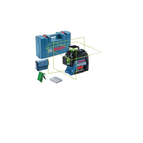 Bosch Professional Laser liniowy GLL 3 80 G (zielona wiązka, do pracy w pomieszczeniach, zasięg pracy: 30 m, 4baterie AA, walizka) - obrazek 1