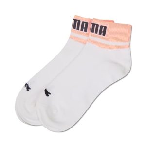PUMA Unisex New Heritage Quarter Hosiery bluza z kapturem, biały/pomarańczowy, 43 46 EU PUMA Unisex New Heritage Quarter Hosiery bluza z kapturem, biały/pomarańczowy, 43 46 EU