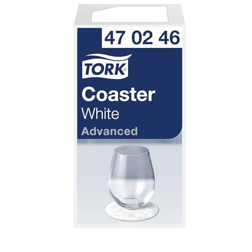 Tork Biała Okrągła Podkładka Papierowa, Gruba, 250 Podkładek, 470246 - obrazek 1