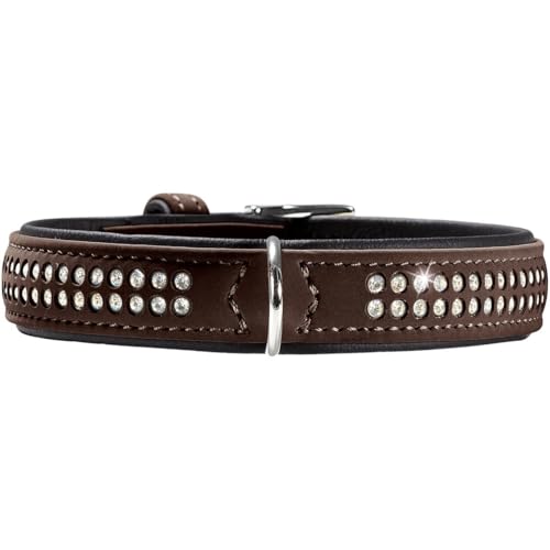 Hunter Softie Deluxe obroża dla psa ze skóry nubukowej, rozmiar 35, brązowy - obrazek 1