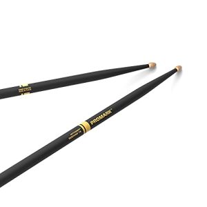 Promark ActiveGrip Rebound 7A Pałeczki perkusyjne, bezpieczny, wygodny chwyt, stają się bardziej przyczepne, gdy Twoje ręce pocą, drewno hikorowe, końcówka żołędziowa, czarne, jedna para Promark ActiveGrip Rebound 7A Pałeczki perkusyjne, bezpieczny, wygodny chwyt, stają się bardziej przyczepne, gdy Twoje ręce pocą, drewno hikorowe, końcówka żołędziowa, czarne, jedna para