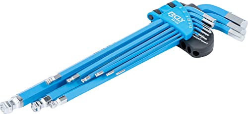 BGS 35100 Zestaw kluczy imbusowych długi gniazdo sześciokątne / z głowicą kulkową 1,5 10 mm 9 szt. - obrazek 1