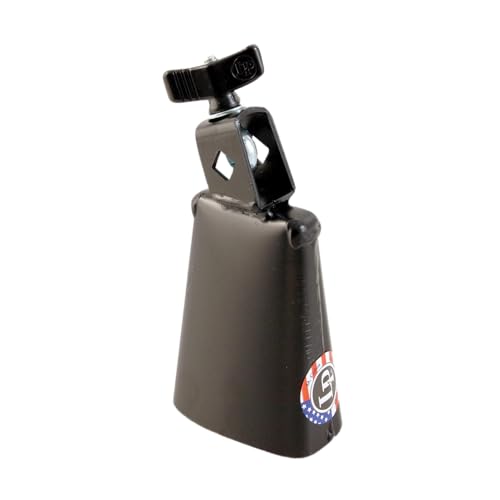LP Latin Percussion Kuhglocke Tapon 10 cm szczotkowana stal, czarny, montierbar, Mäßig Trockener Sound mit leichten Obertönen, LP575
