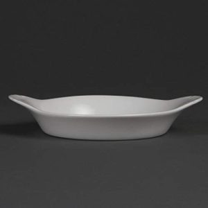 6X Olympia białe okrągłe naczynia z uszami 192 x 151 mm porcelanowe talerze do serwowania 6X Olympia białe okrągłe naczynia z uszami 192 x 151 mm porcelanowe talerze do serwowania