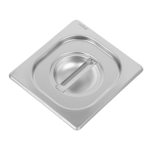 Vogue DW459 304 stal nierdzewna wytrzymała 1/6 pokrywka patelni gastronomicznej, 162 mm x 176 mm, srebrna - obrazek 1