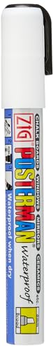 Zig plakat wodoodporny marker PMA 50 6 mm dłuto biały - obrazek 1