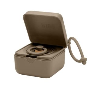 BIBS PACIFIER BOX DARK OAK pudełko ochronne na smoczki Pojemnik smoczki​