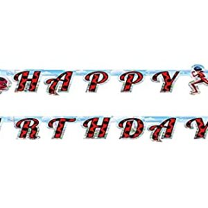Happy Birthday naszyjnik na imprez? tematyczn? lub urodziny dziecka // od Amscan biedronka superbohatera impreza urodzinowa girlanda baner Happy Birthday naszyjnik na imprez? tematyczn? lub urodziny dziecka // od Amscan biedronka superbohatera impreza urodzinowa girlanda baner