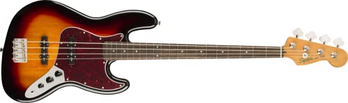 Squier by Fender Classic Vibe 60’s Jazz Bass Guitar, Laurel Fingerboard, 3 Color Sunburst Squier by Fender Classic Vibe 60’s Jazz Bass Guitar, Laurel Fingerboard, 3 Color Sunburst
