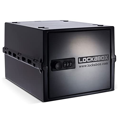 Lockabox One™ Kompaktowe i higieniczne pudełko do przechowywania z zamkiem na żywność, leki bezpieczeństwo w domu (Czarny) - obrazek 1